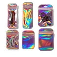 thumbnail image 2 of 50pcs Pink Laser Ziplock Bag Holographic Self-Sealing Pouch For Earring Display Jewelry Gift Packaging Small Business Supplies ZG Pink 8.5x13cm, 2 of 6
