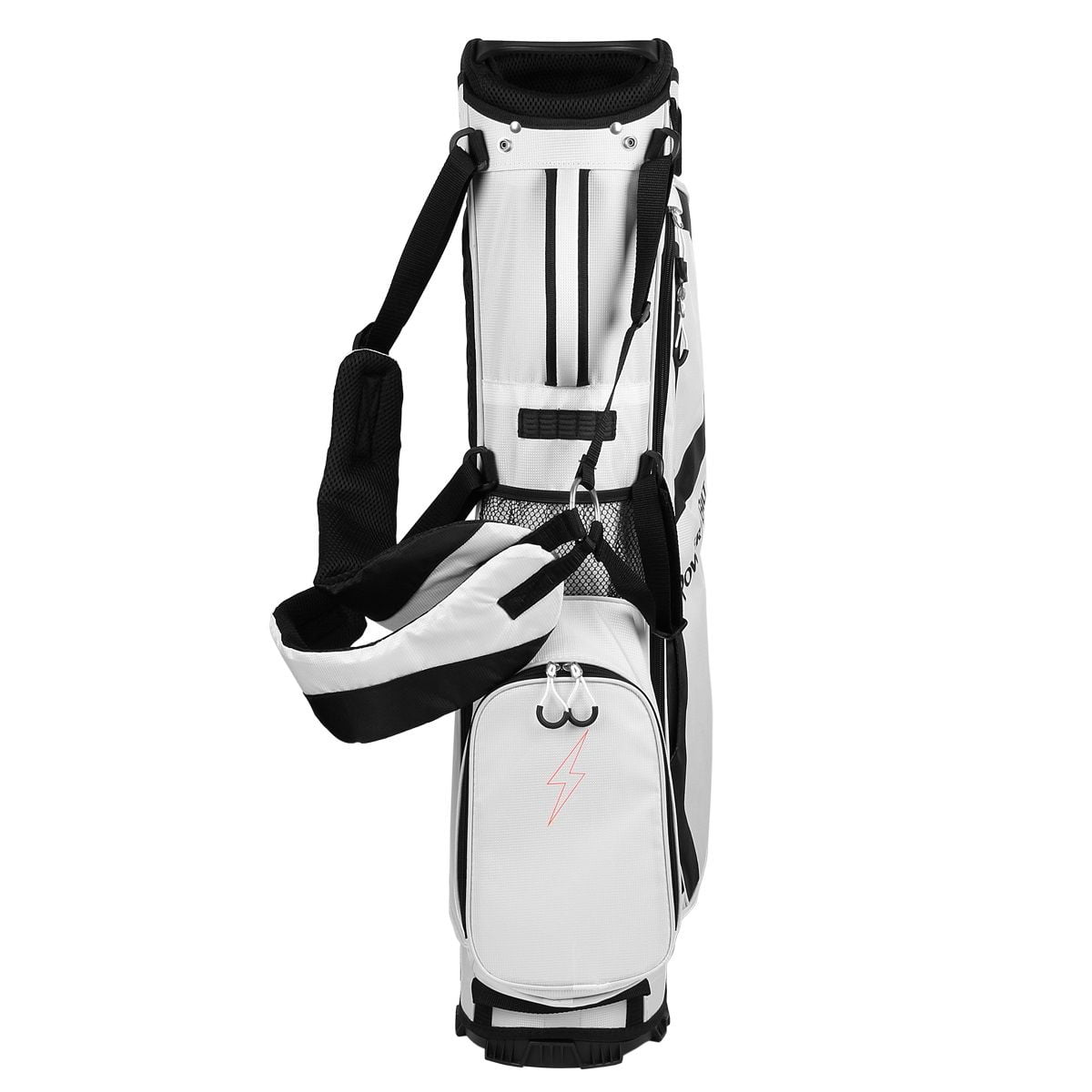PowerBilt Golf Dunes 4.5 Lightweight Dual Strap Stand Bag, White/Black -