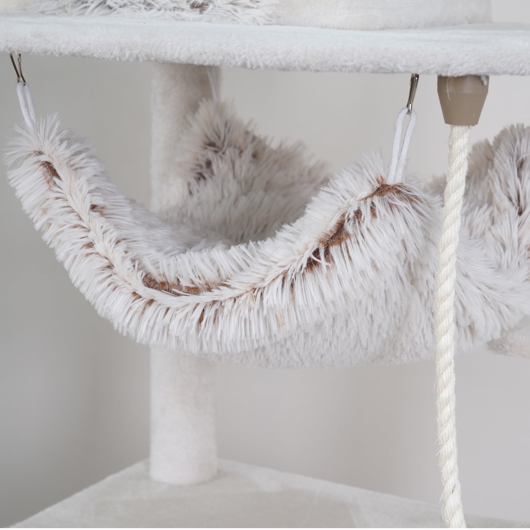 Vibrant Life 8-Level 73" Cat Tree Sanctuary with Condos  Hammock Perches Toys, Cream