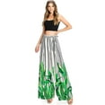 thumbnail image 4 of Jealous Tomato Women's Juniors High Waist Tropical Wide-Leg Pants (S, Off-White), 4 of 4