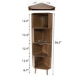 thumbnail image 2 of BALANBO 4-Tier Cube Corner Bookshelf Bamboo Corner Bookcase, Brown, 2.8(L) x 14.5(W) x 54(H), 2 of 7
