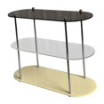 thumbnail image 3 of Estante de almacenamiento Sunnimix de 3 niveles soporte de exhibición cosméticos acrílico L, 3 of 8