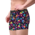 thumbnail image 2 of Pofeuu Skull rainbow color mushroom Print Men’s Boxer Briefs, Moisture-Wicking Underwear, Regular,Trunk-Small, 2 of 5