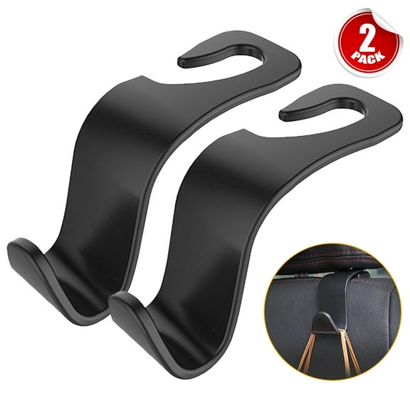 Car Seat Hook Hanger Headrest Bag Holder Backseat Hooks Purse Organizer 2-Pack
