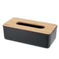 thumbnail image 6 of Black Tissue Box Cover Padang with Bamboo Top - Elegant Design for Home and Office - Enhance Décor and Organization, 6 of 8