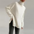thumbnail image 1 of Suéter Suéter de punto suelto Europa y América Cuello alto Mujer Otoño/Invierno, 1 of 6