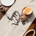 thumbnail image 3 of Valentine's Day Table Runner - 48 Inch Long Love Tree Branches Truck Roses Beige Cotton and Linen Blended Dress Scarves Farmhouse Table Runner for Kitchen Dining, Coffee Table, 13" x 48", 3 of 8
