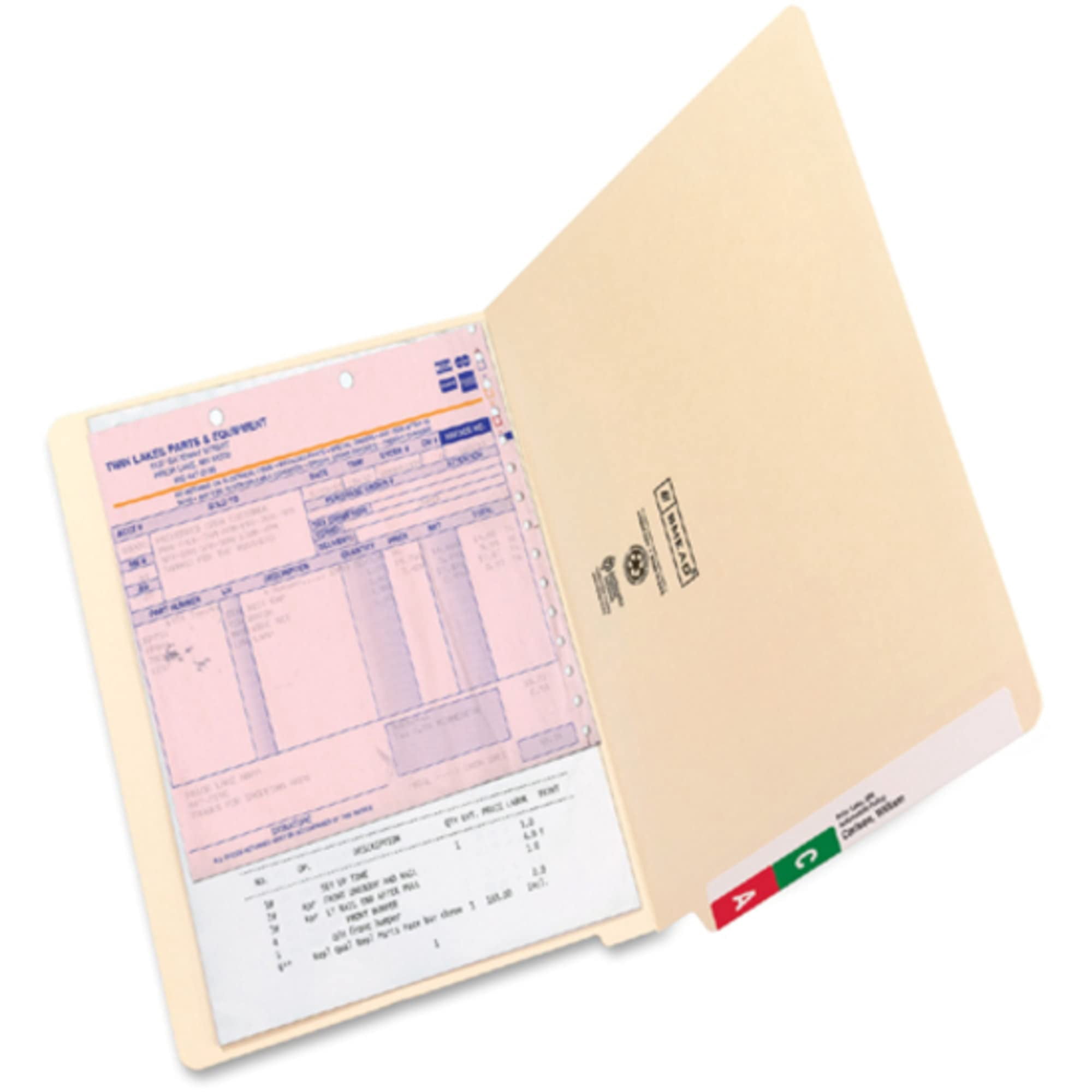 Smead® Manila Reinforced End-Tab Folders, Straight Cut, Legal Size, Pack Of 100