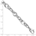 thumbnail image 5 of 14k White Gold Bracelet Fancy mm 7.5 in Polished D/C, 5 of 5