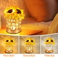 thumbnail image 5 of Sunflower Lantern, Rechargeable Cordless Touch Desk Lamp, 3-color Unlimited Dimmable Nightlight, Holiday Restaurant Bedroom Bar Coffee Shop Women's Mom Birthday Gift, 5 of 6
