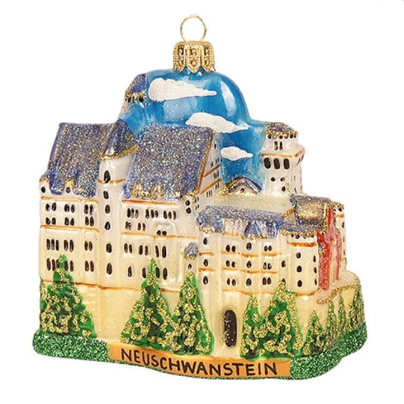 Neuschwanstein Castle Bavaria Germany Polish Glass Christmas Ornament Decoration