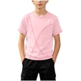 thumbnail image 2 of DAETIROS Boys Quick Dry Athletic Shirts Short Sleeve Crew Neck Workout T-Shirt Cooling Lightweight Sporty Summer Tee, 2 of 8