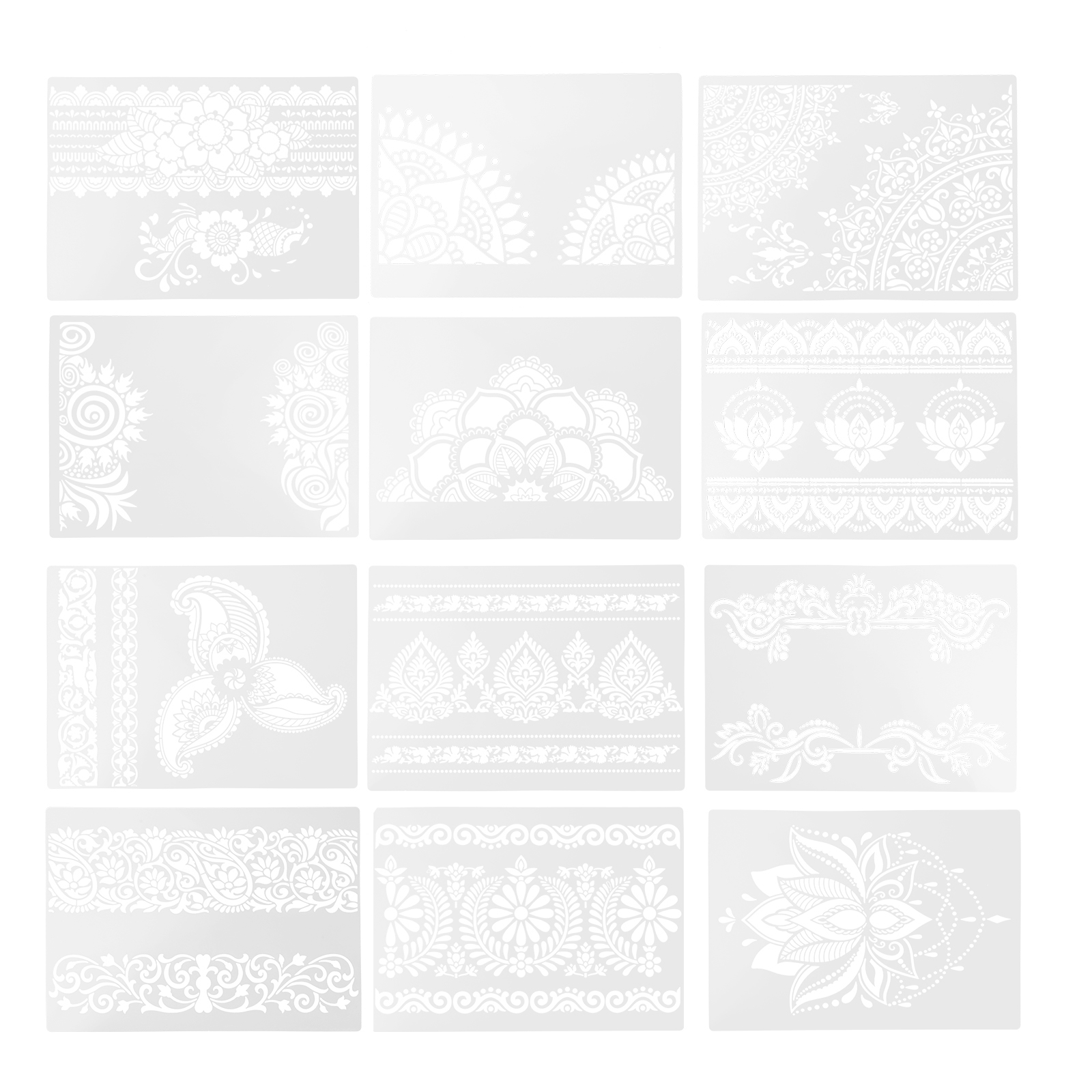 Stencils Painting Drawing Template Stencil Templates Art Flower Plastic
