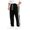 Black, variant on Summer Drawing Loose Straight Pants Men Elastic Waist Sports Drawstring Pockets Casual Trousers (Yellow, 3XL)