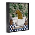 thumbnail image 2 of Stupell Industries Coastal Leopard in Tropical Bathtub Black Framed Giclee Art, 24 x 24, by Janet Tava, 2 of 8