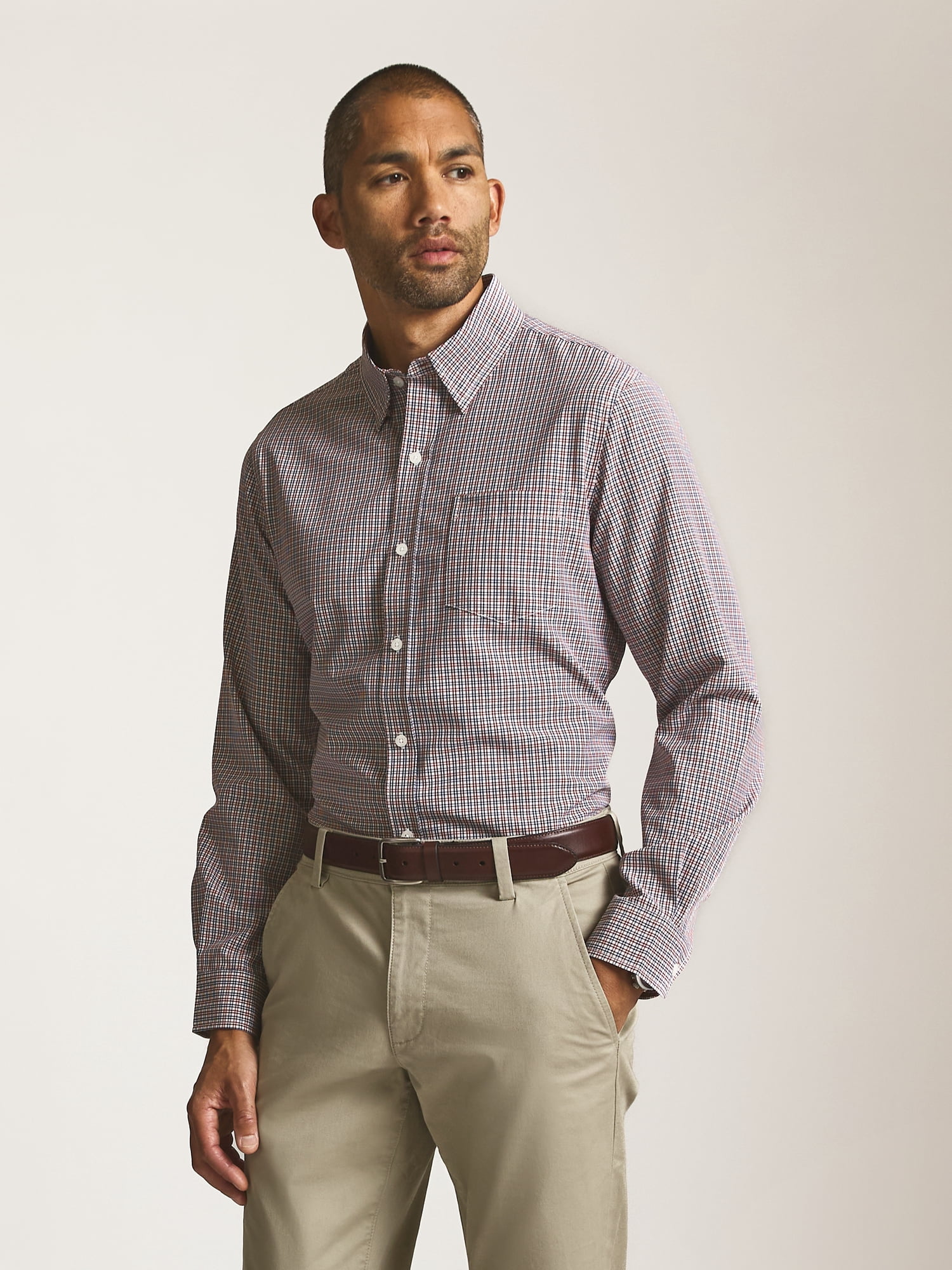 Chaps Men’s and Big Men’s Everyday Performance Long Sleeve Shirt, Sizes S–2XL