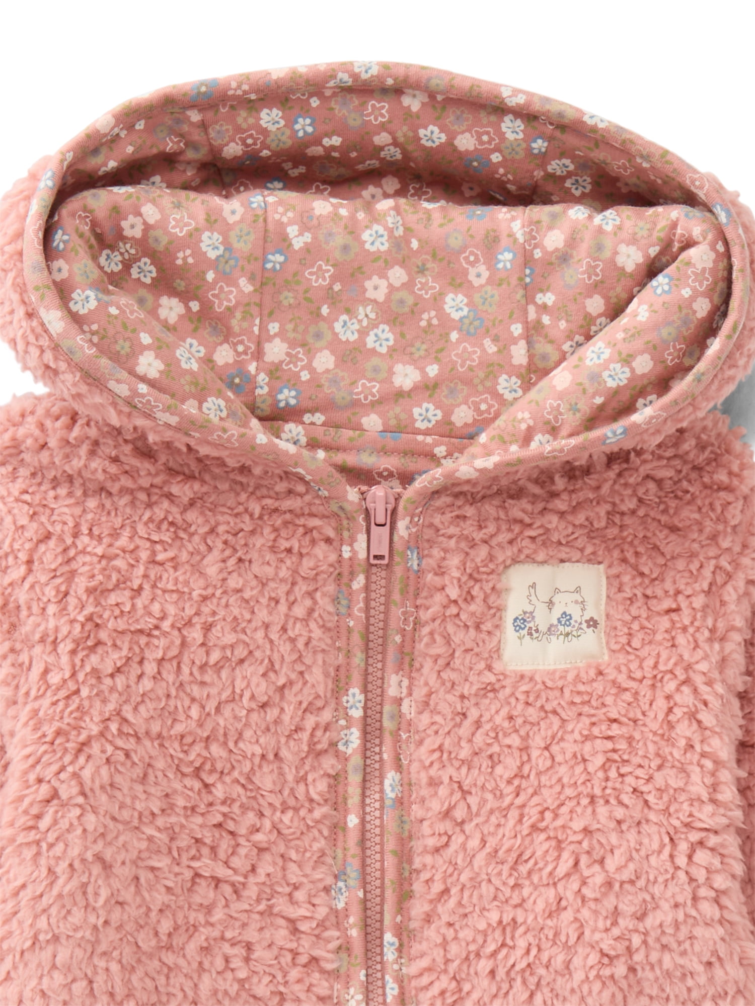 Bliss by Garanimals Baby Boys or Girls Zip-Up Fleece Hoodie, Sizes 6M-24M