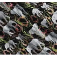 thumbnail image 3 of Soimoi Cotton Voile Fabric Leaves,Floral Wreath & Elephant Jungle Print Fabric by the Yard 56 Inch Wide, 3 of 7