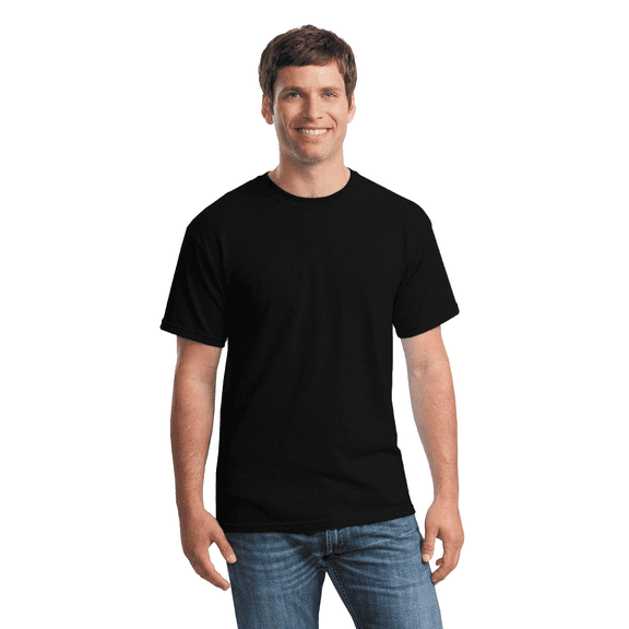 Gildan - Short Sleeve T-Shirt for Men's - S Size | 100% Heavy Cotton Crew Neck Tee, Assorted Color T-Shirt, 5.3 Oz | Single Pack – Black