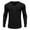Black, variant on Hiiyo Men's Henley T-Shirt Solid Color Long Sleeved T Shirt Undershirt, Black
