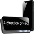 thumbnail image 2 of LSKJGA-2 Pack 360 Degree Privacy Tempered Glass Suit for iPhone 11 Pro Max/iPhone XS Max Anti-Spy 4 Directions Screen Protector Film 4 Sides Anti-Peeping 9H Hardness Anti-scratch 6.5 inch, 2 of 4
