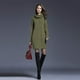 thumbnail image 4 of Vestido de suéter, vestido de punto para mujer, cuello alto, manga larga, vestido de suéter elástico, suéter de punto largo, minivestido elegante para invierno (XL), 4 of 6
