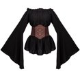 thumbnail image 2 of Disfraz medieval vintage, disfraz de pirata medieval para mujer, disfraz de pirata del mismo estilo para mujer, 2 of 3
