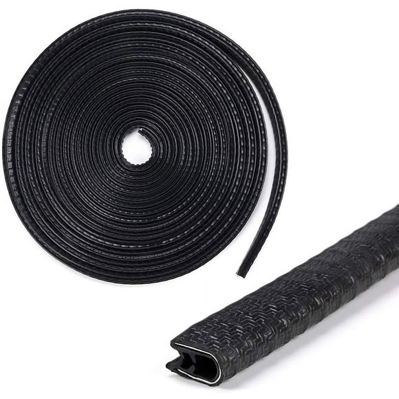 10Men U Rubber Edge Trim Car Door Seal Guard Protector Edging Strip Stripping Weather for Car Metal Curbs Boat, Grip Range 1.0mm to 2.5mm