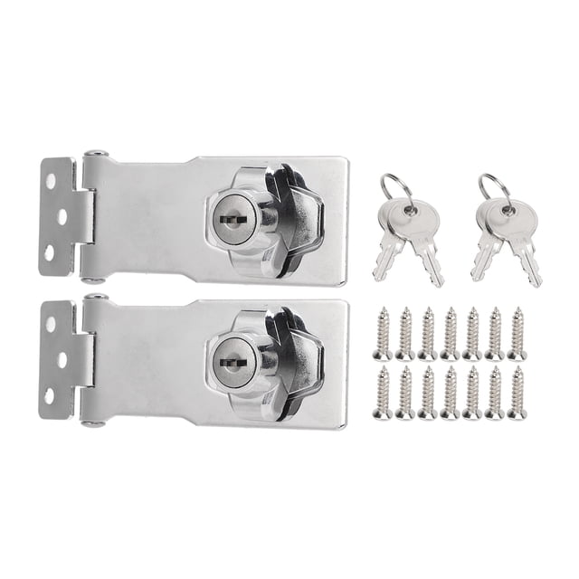 Twist Knob Keyed Locking Hasp,Keyed Hasp Locks Zinc Safety Hasp Latches Kit Keyed Hasp Locks Top-Notch Performance