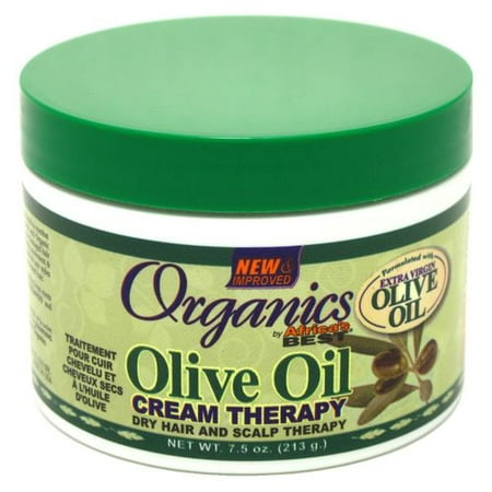 Africas Best Organics Olive Oil Dry Hair And Scalp Cream Therapy, 7.5 Oz, 3 (Best Oil For Scalp Psoriasis)
