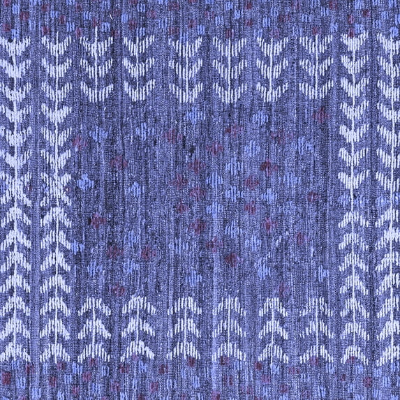 Ahgly Company Indoor Square Abstract Blue Modern Area Rugs, 4' Square