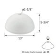 thumbnail image 2 of Aspen Creative 23516-21,Albaster Glass Shade for Medium Base Socket Torchiere Lamp, Swag Lamp and Pendant,13" Diameter x 5-3/4" High., 2 of 5