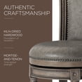 thumbnail image 4 of Maven Lane Pullman Bar Stool in Reclaimed Oak Finish w/Ronan Stone Vegan Leather, 4 of 6