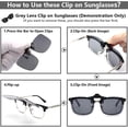 thumbnail image 5 of Polarized Clip- Flip Up Metal Clip Rimless Sunglasses for Prescription Glasses, 5 of 6