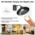 thumbnail image 2 of E26 Rechargeable Light Bulbs with Remote and Timer, Battery Backup Bulb with 12 Colors and Brightness Dimmable, 40W Equivalent LED Light Bulbs for Lamps Sconces Camping, 2 Pack, 2 of 7