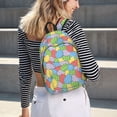 thumbnail image 5 of Honeii Colorful Easter eggs Print Canvas Backpack for School & Outdoor,Laptop Excursion Backpack,Notebook School Bookbag For Men Women,for Work, Travel, and Everyday Use-Medium, 5 of 5