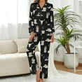 thumbnail image 2 of Top-kevin Flat Stylish Mahjong Women's Long-Sleeve Shirt And Full-Length Bottom Pajama Set, 2 of 11