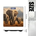 thumbnail image 2 of High Precision Body Weight Scale Smart Bathroom Scales with Large LCD Display(400lbs),Decorative for Bedroom-Family Of Elephants Walking In The Savanna With African Mountain Behind, 2 of 4