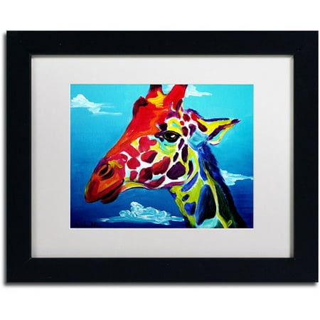 UPC 886511580978 product image for Trademark Fine Art  Giraffe  Canvas Art by DawgArt  White Matte  Black Frame | upcitemdb.com
