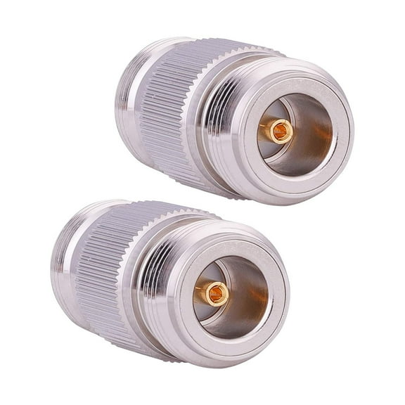 N Type Connector 2Pcs N Female to N Female Connector MOOKEERF RF Coax Cable Adapter Barrel Connectors Double Female Connector Plug (NOT for TV)