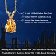 thumbnail image 2 of Gem Stone King 14K Yellow Gold Yellow Citrine Pendant Necklace for Women | 1.07 Cttw | Gemstone November Birthstone | Pear Shape 9X6MM | With 18 inch Chain, 2 of 6