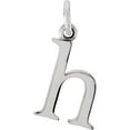 thumbnail image 1 of Precious Stars Unisex Sterling Silver Lowercase H Initial 16 Inch Necklace, 1 of 2