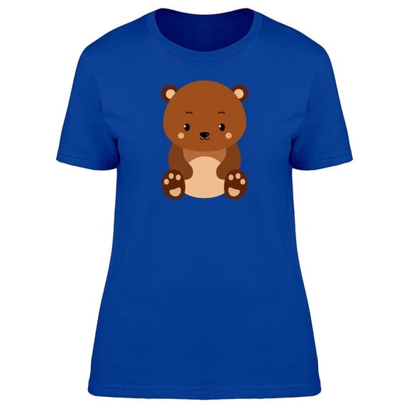 Adorable Baby Bear Cartoon T-Shirt Women -Image by Shutterstock, Female Medium
