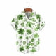 thumbnail image 4 of Ceisia Men's St. Patrick's Day Short Sleeve Shirt Clover Print Regular Straight Fit Green Turn-Down Collar Spring Summer Shirt Gift, 4 of 6