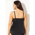 thumbnail image 2 of Swimsuits For All Women's Plus Size Adjustable Relaxed Fit Tie Front Underwire Tankini Top, 2 of 4