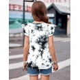 thumbnail image 5 of Arshiner Girls T Shirts Ruffle Short Sleeve Ruched Knot Side Tunic Blouse Summer Tee Tops, 5 of 5