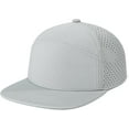 thumbnail image 2 of Men Flat Brim Baseball Cap Adjustable Performance Snapback Hat Laser Perforated Cap, 2 of 6