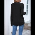 thumbnail image 4 of Suéteres de Mujer, Camisas de Larga, Moda de Otoño, Blusas de Moda, Conjuntos Fruncidos, Ropa de Invierno Negro S, 4 of 9