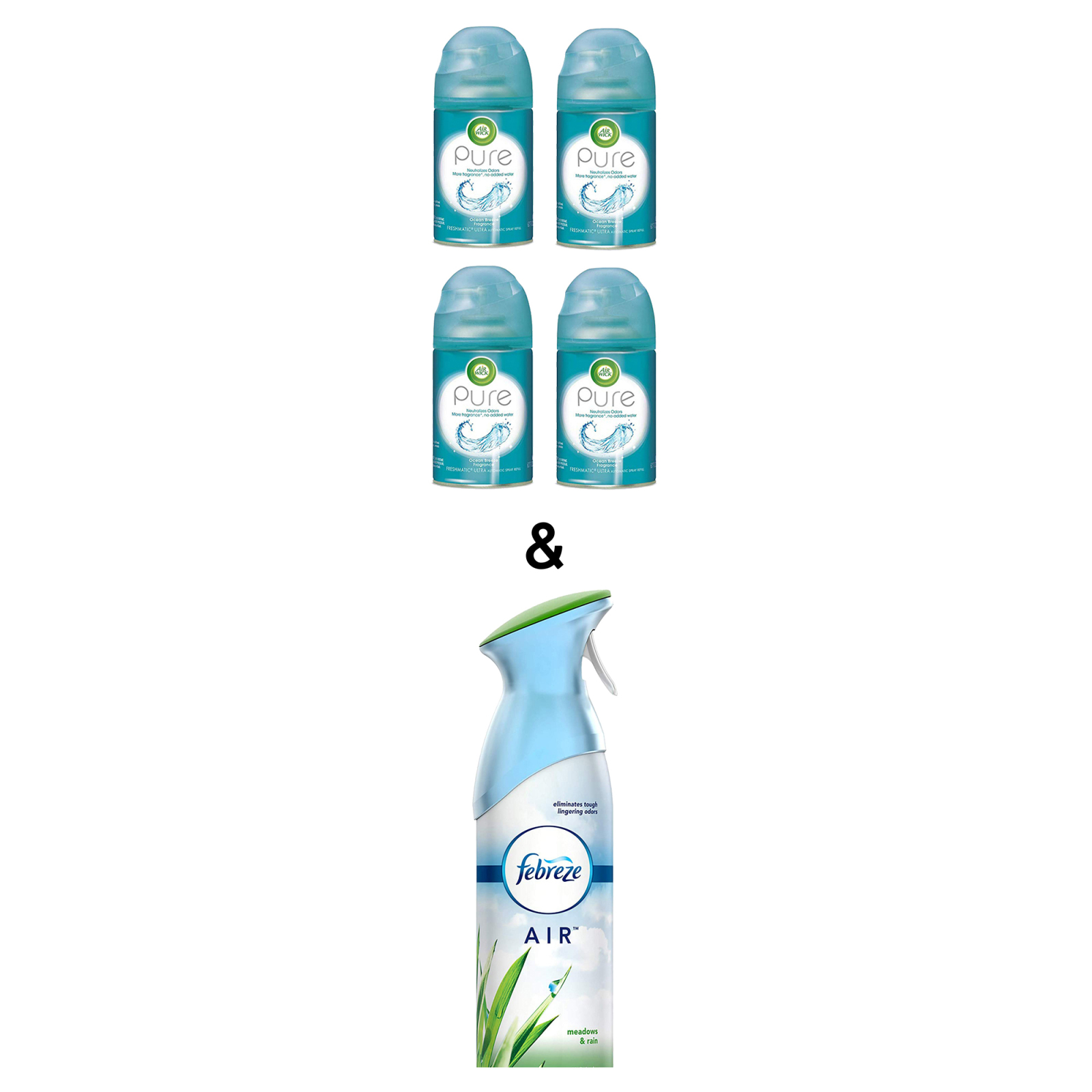 Air Freshener Meadows & Rain 250g By Febreze & Pure Freshmatic 4