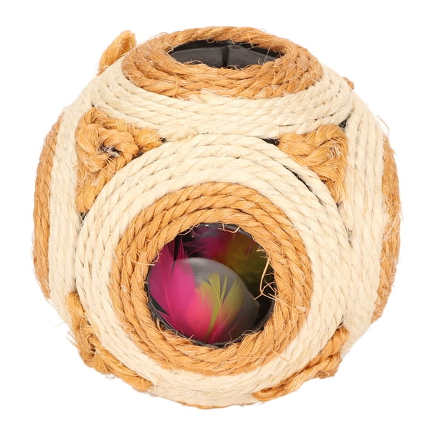 Juguete Para Gatos, Colores Brillantes Interesantes, 6 Pequeños Agujeros, Bola De Sisal Para Gatos, Interactiva Para Gatos